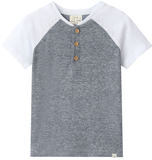 Heathered Navy Henley