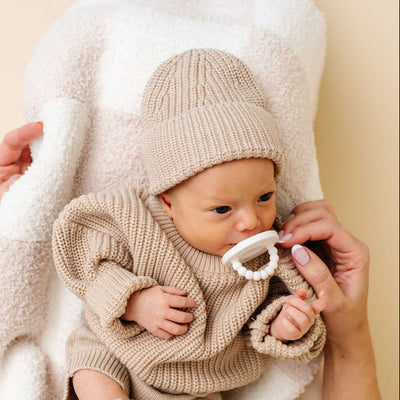 Knit Beanie Tan