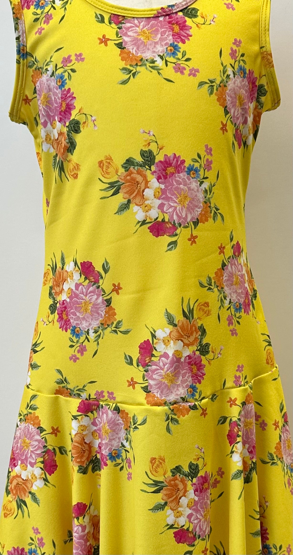 Yellow Bouquets Dress 7-12