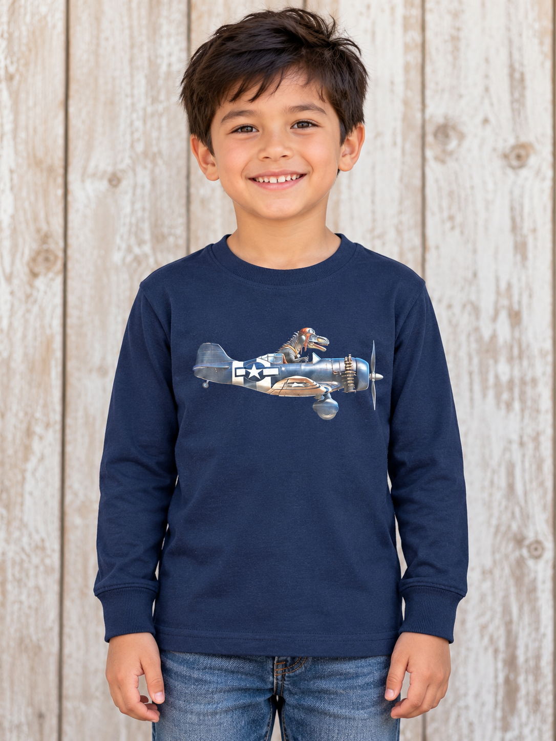 Dino Vintage in Plane Navy Blue