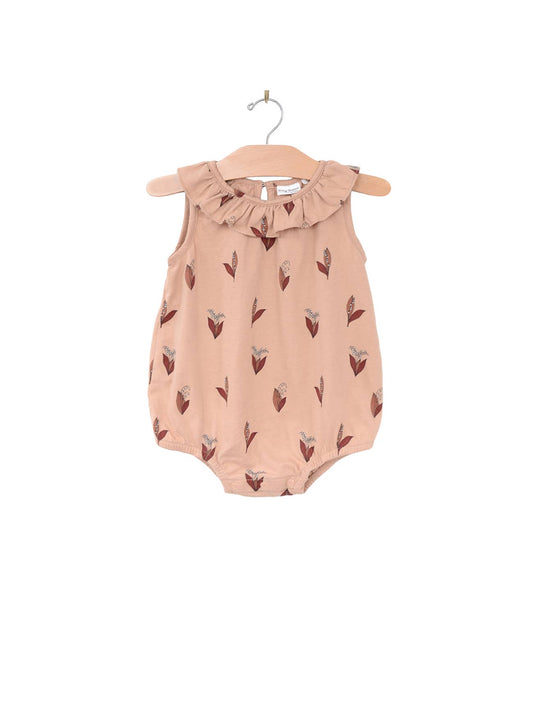 Lily of the Valley Peach Romper