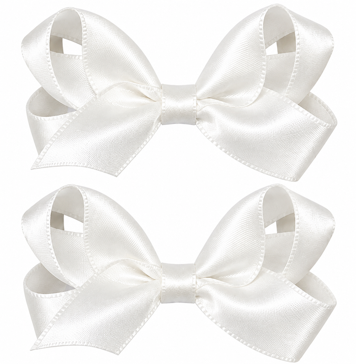 Mini Satin Hair Bow Two Pack