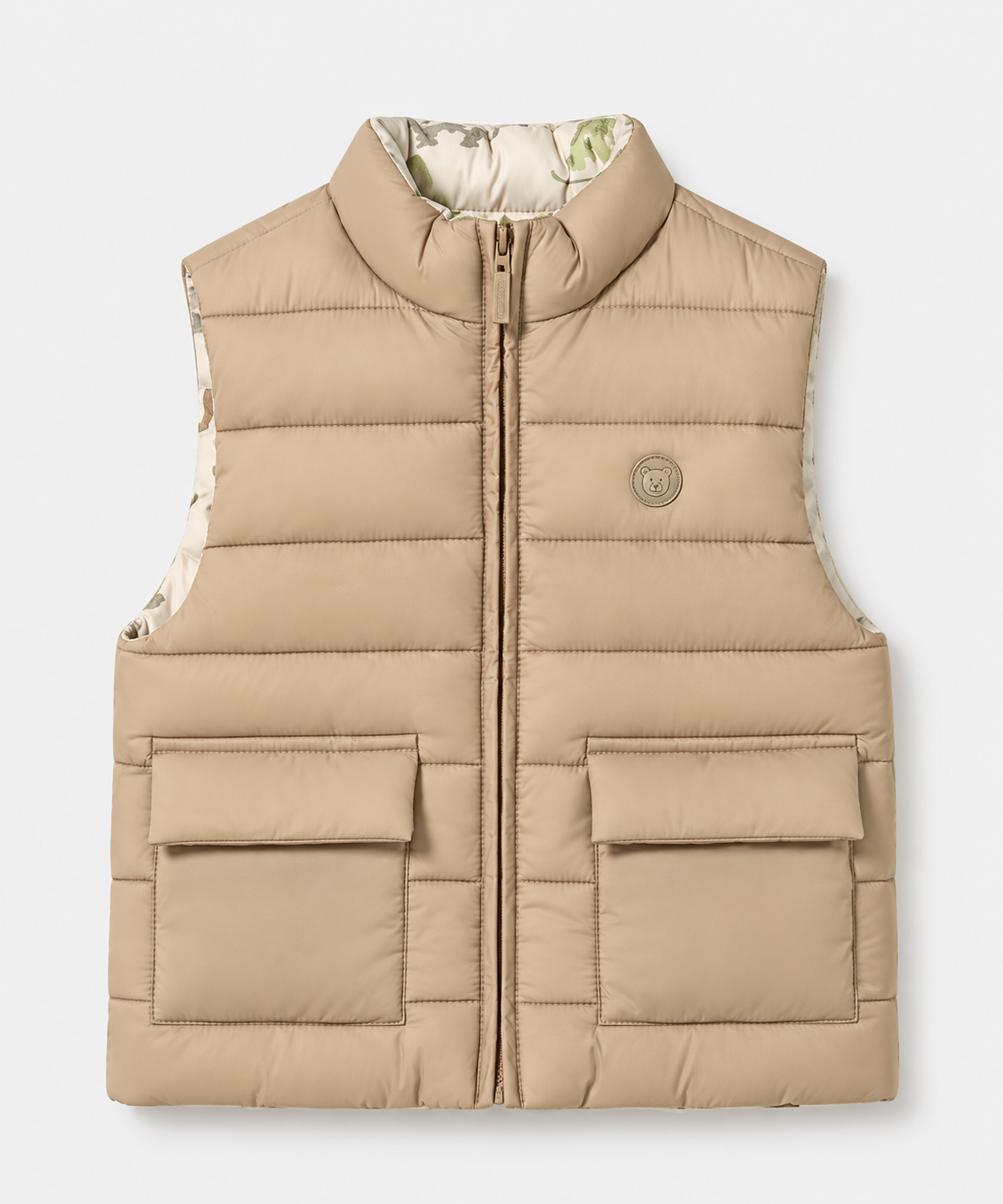 Dino Puffer Reversible Vest