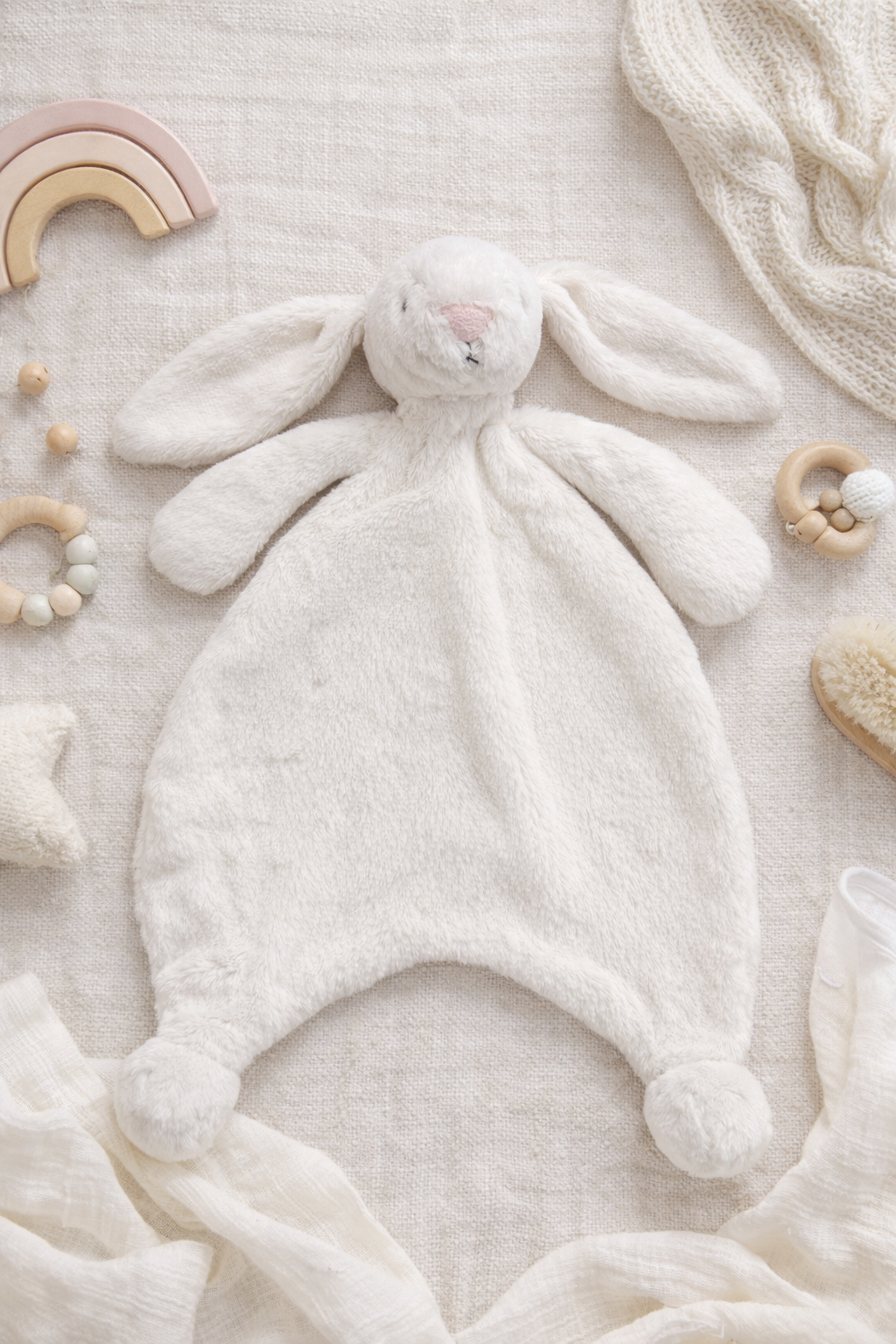 Bashful Cream Bunny Comforter