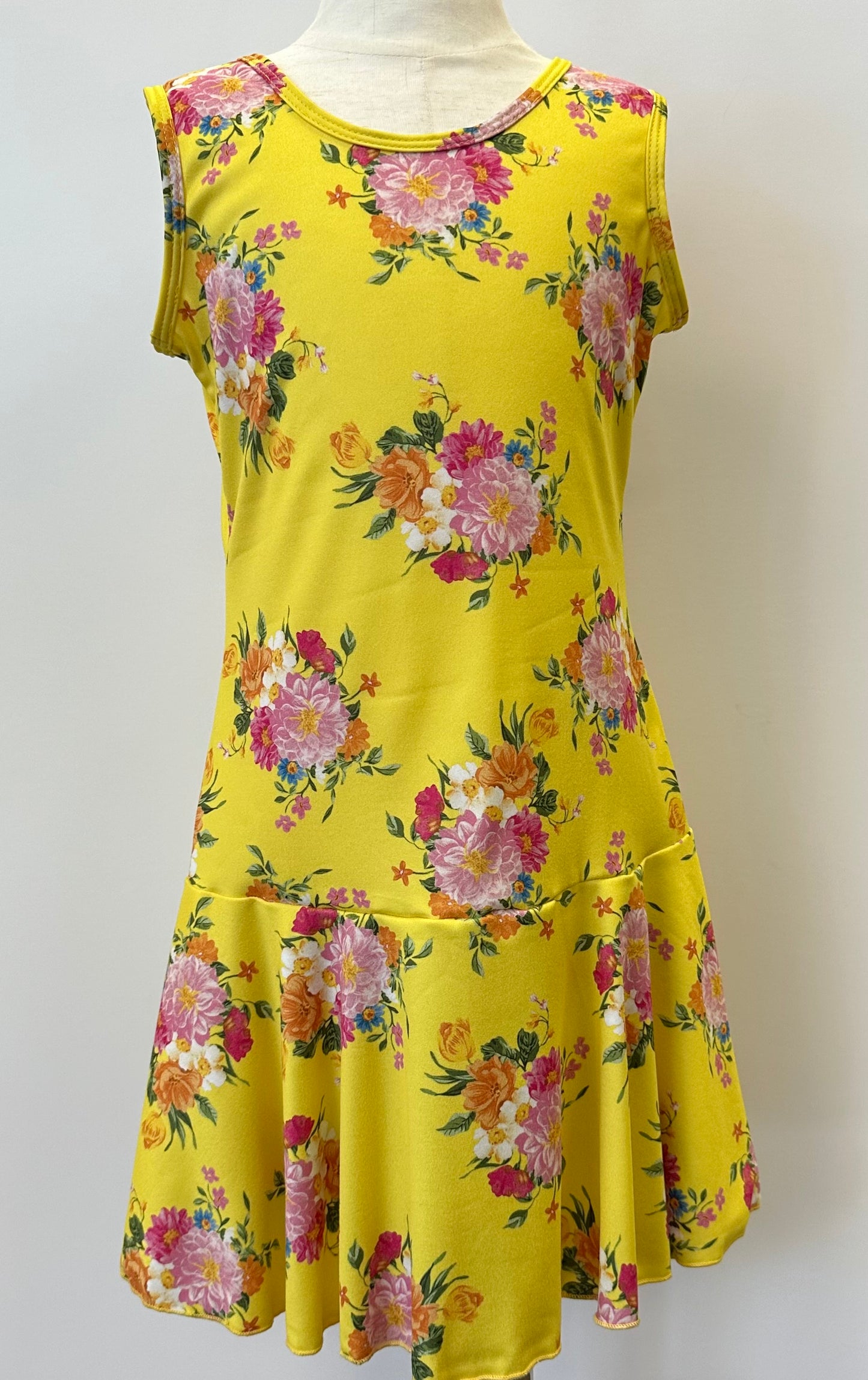 Yellow Bouquets Dress 7-12