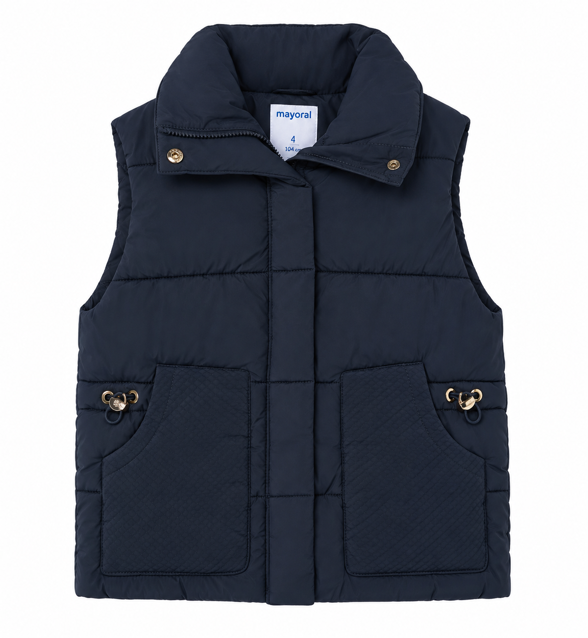 Girls Navy Padded Vest