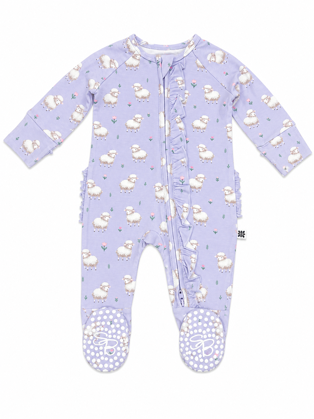 Little Sheep Ruffle Footie