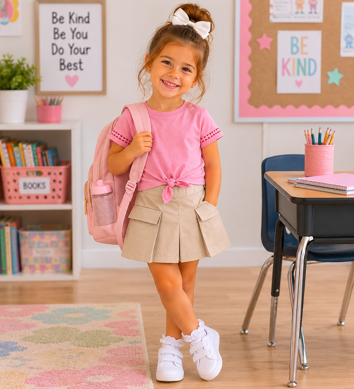 Girl Sand Cargo Skort