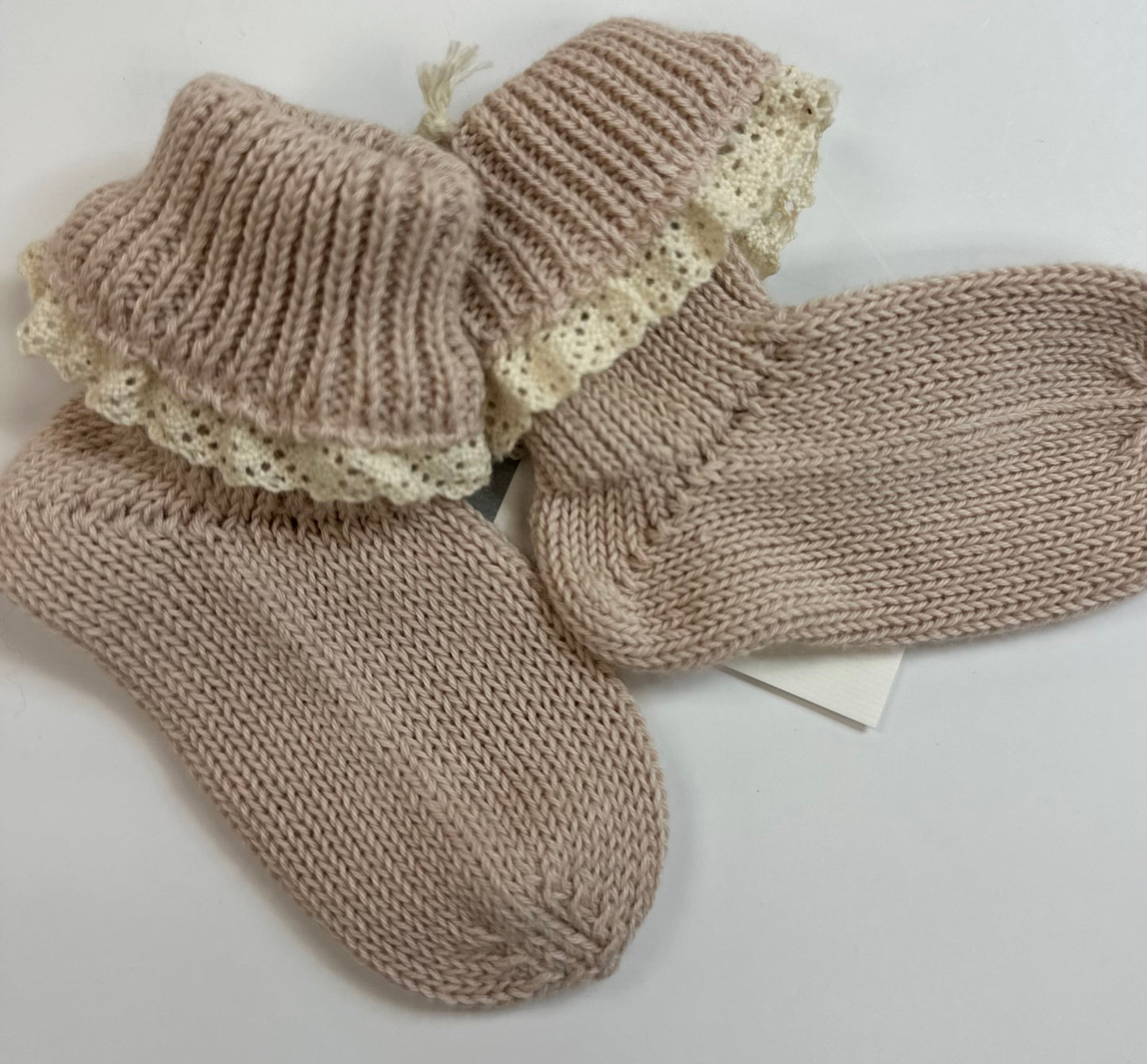 Light Pink Knit Socks