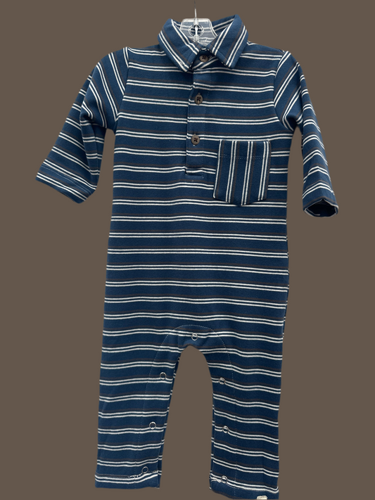 Kingston Polo Navy Stripe Romper