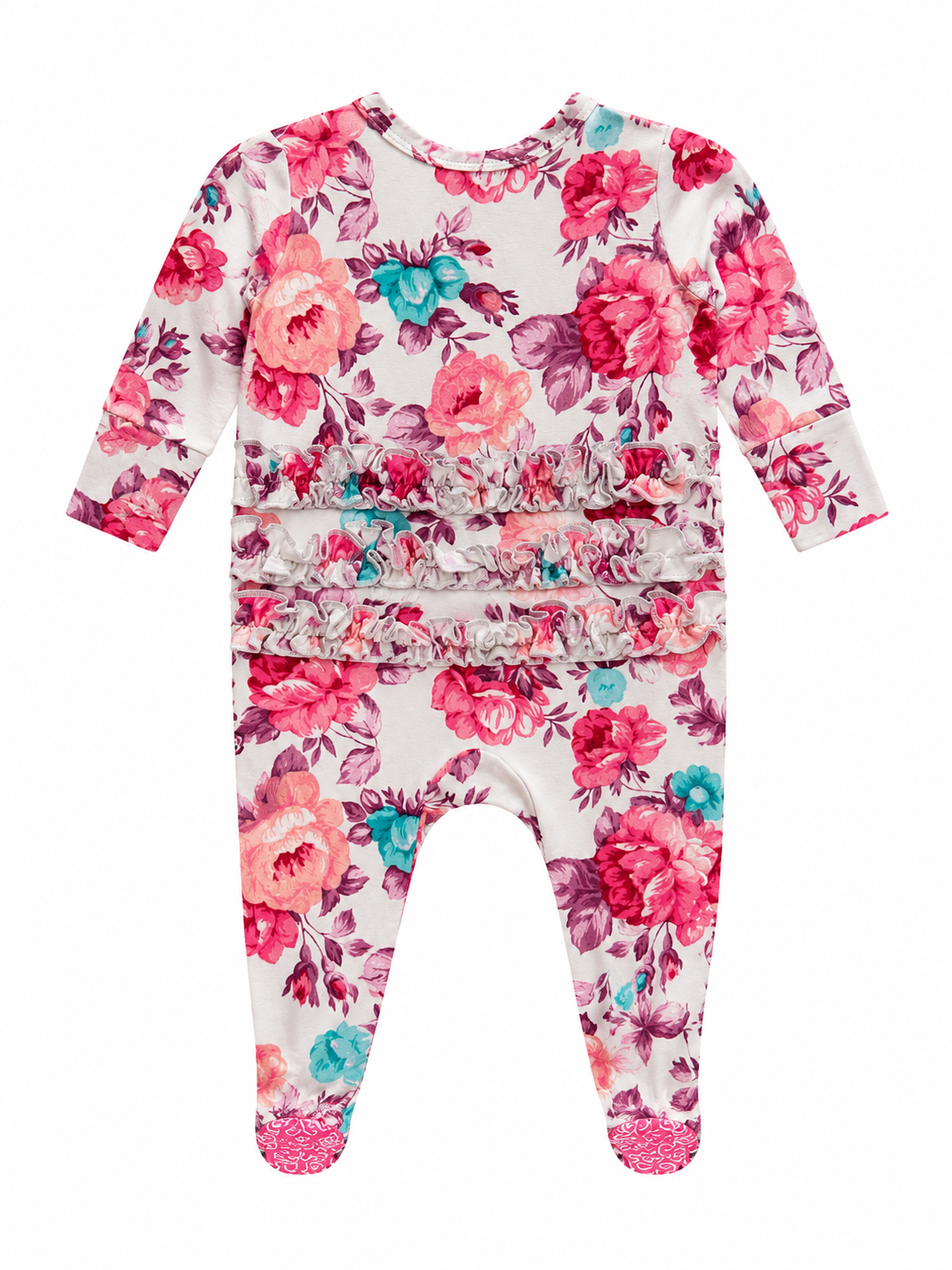 Naomi Ruffled Zippered Footie