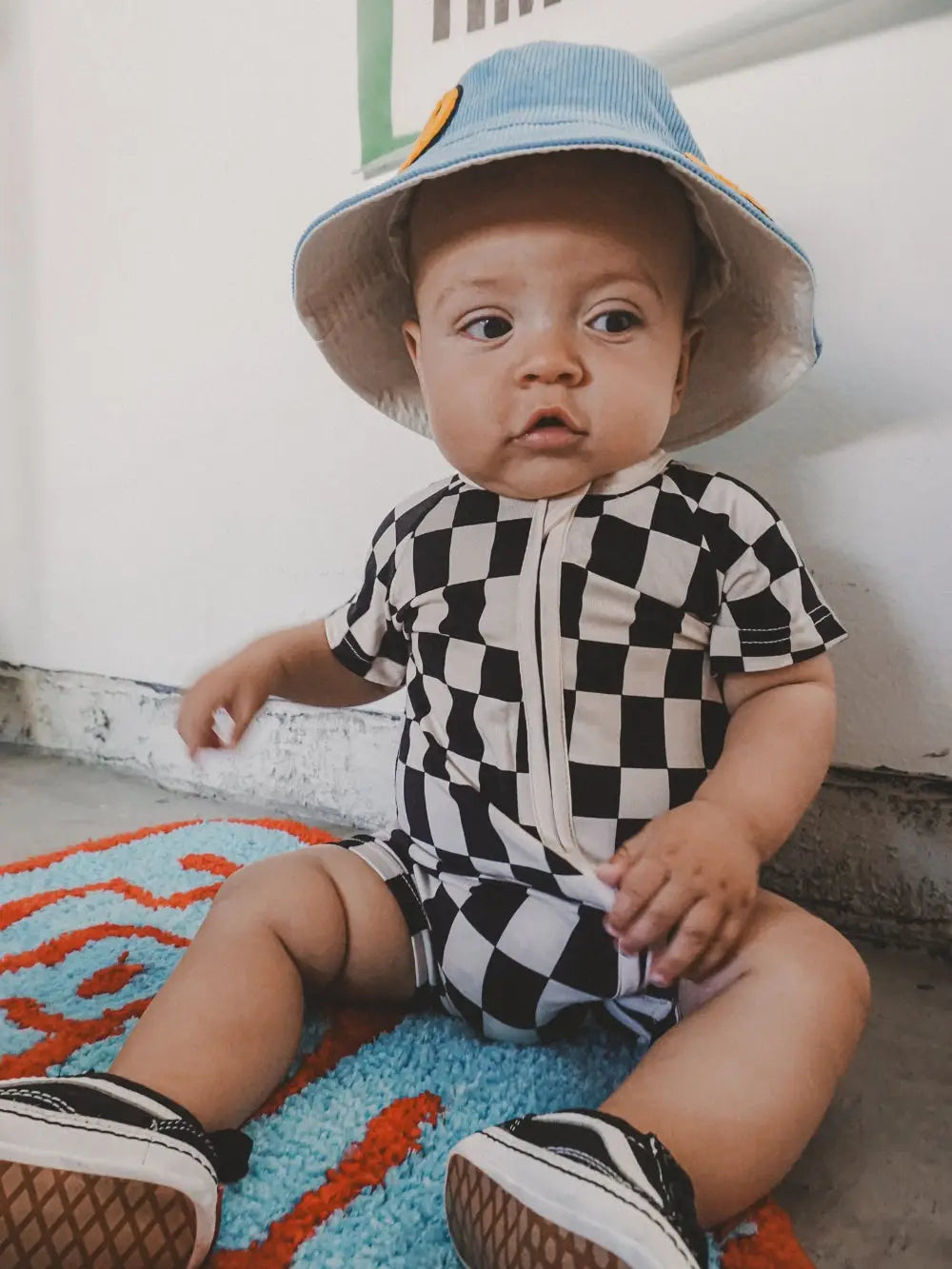 Checker Shorties in Black