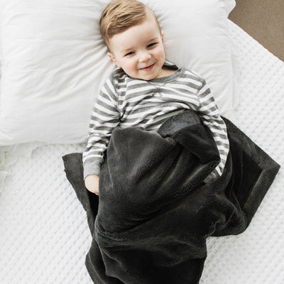 Lush Receiving Blanket Charcoal