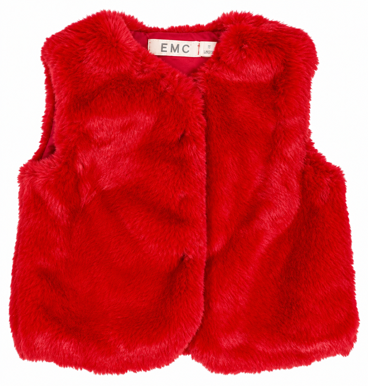 Red Eco Fur Vest