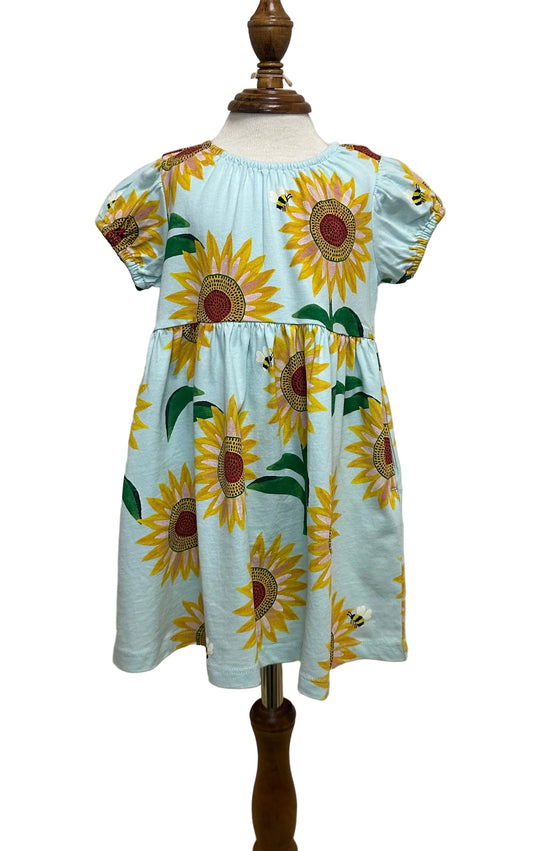 Painted Sunflower Empire Dress