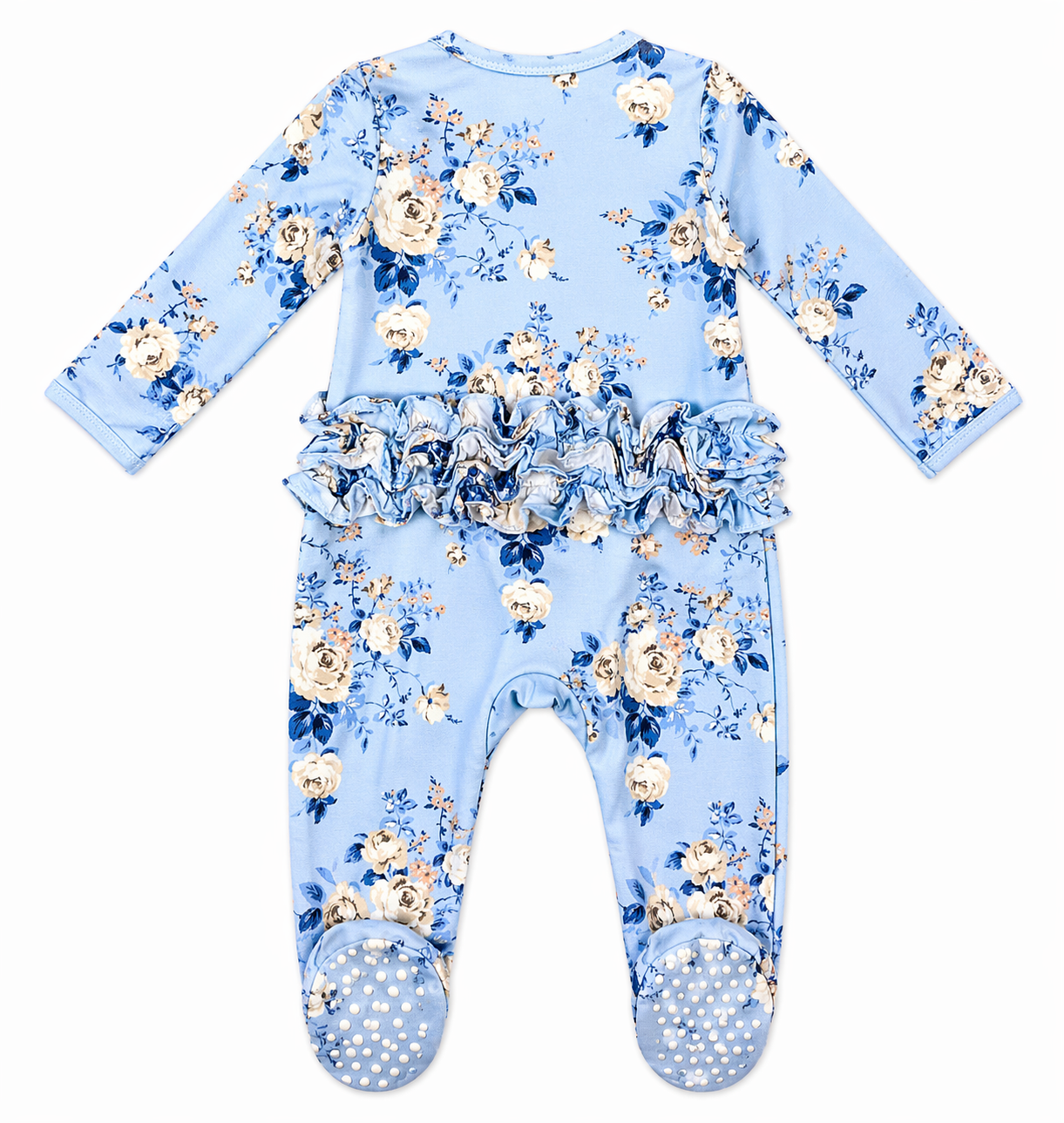 Ashley Rose Floral Ruffle Footie