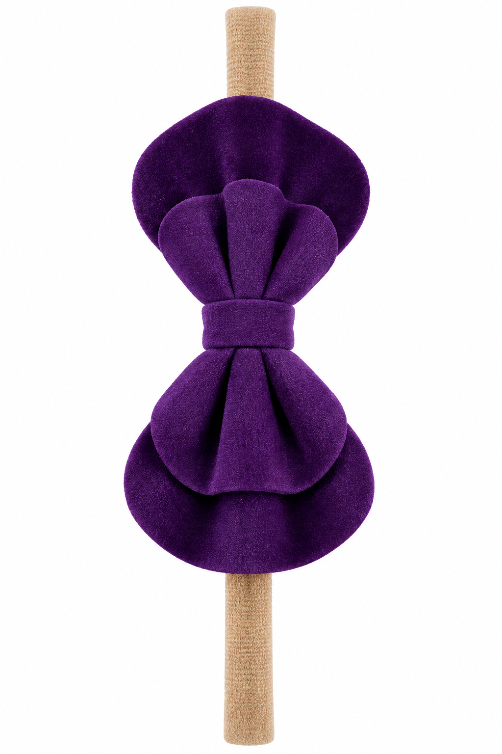 Purple Velvet Double Bow