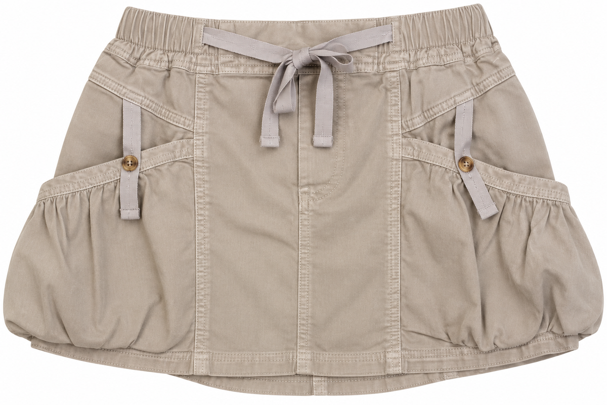Latte Corduroy Skirt
