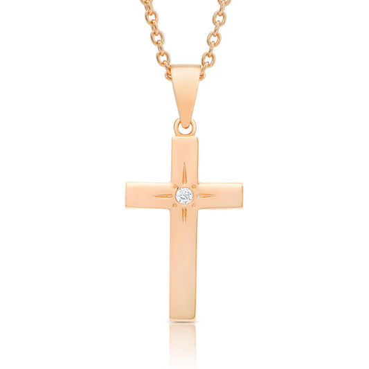 Cross CZ Rose/Silver