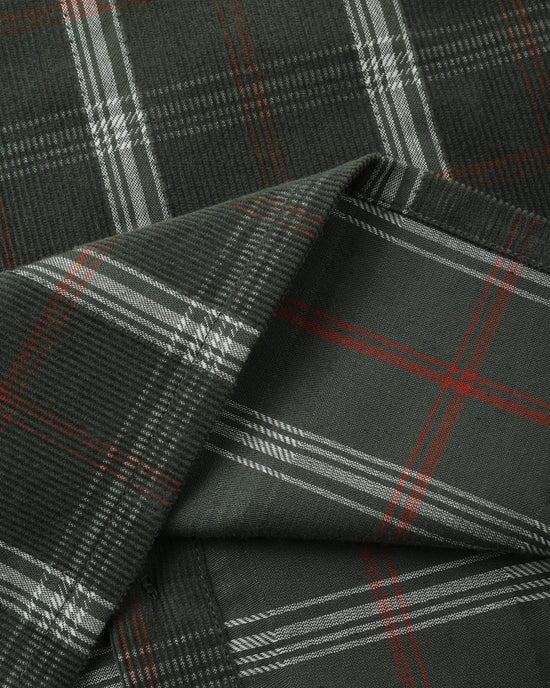 Pocketed Flannel Shirt Holiday Plaid