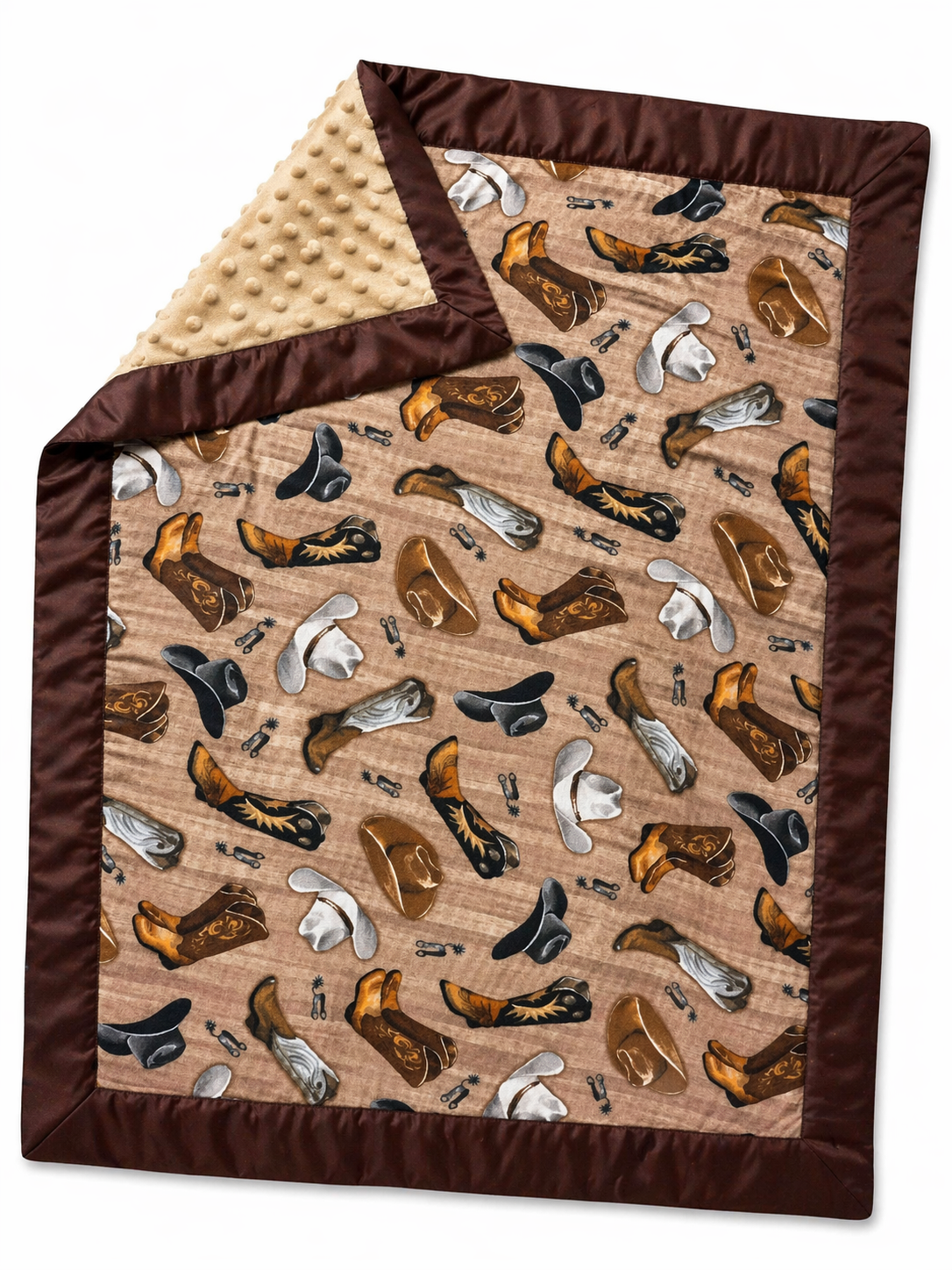 Cowboy Boots and Hat Blanket