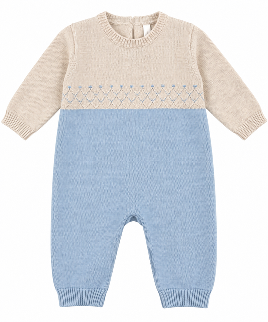 Sky Tricot Knit Romper