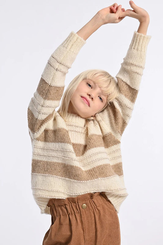 Off-white Beige Stripe Sweater