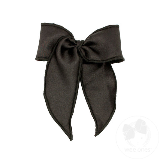 BLK Med Satin Bow