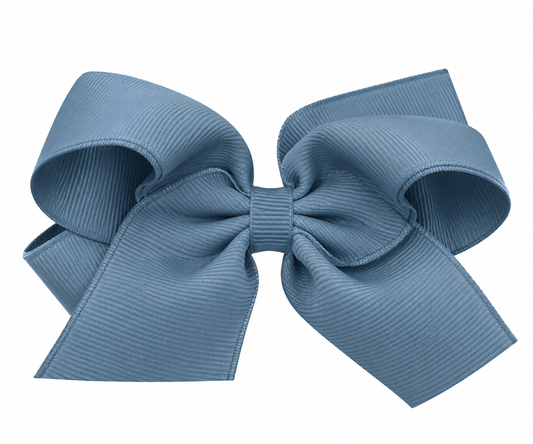 Med Org/Gro Smoke Blue Hair Bow