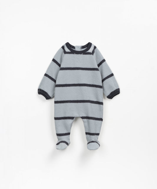 Steel Grey Stripe Footie