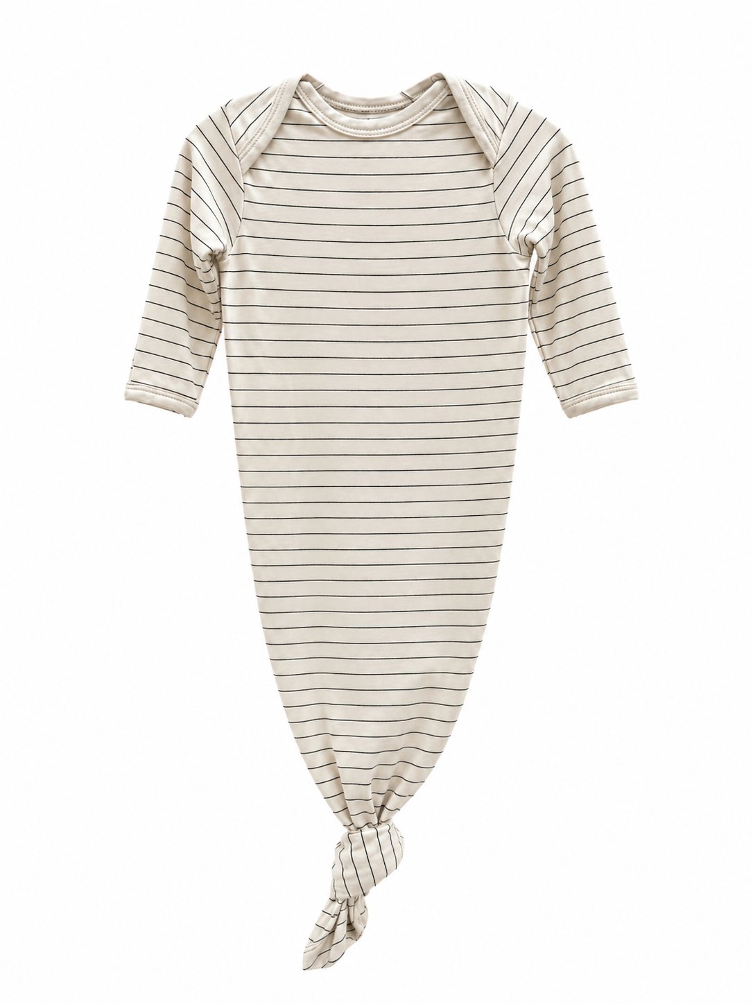 Knotted Gown Neutral Striped