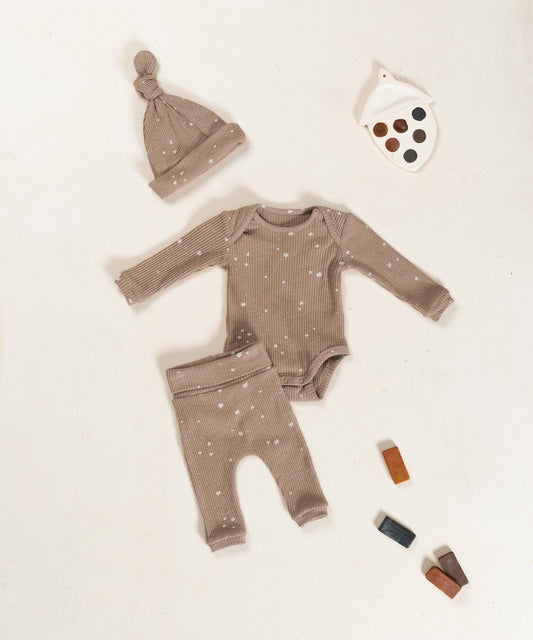 Ancestral Ribbed Bodysuit Legging Set