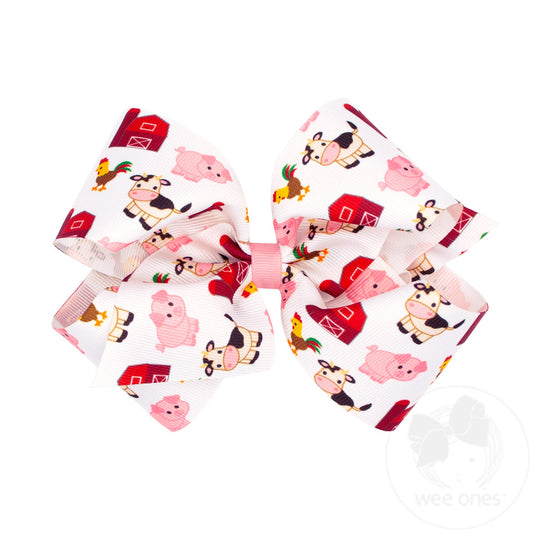 King Farm Theme Grosgrain Bow