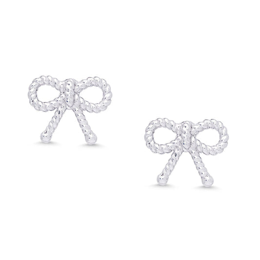 Bow Twist Stud Earrings