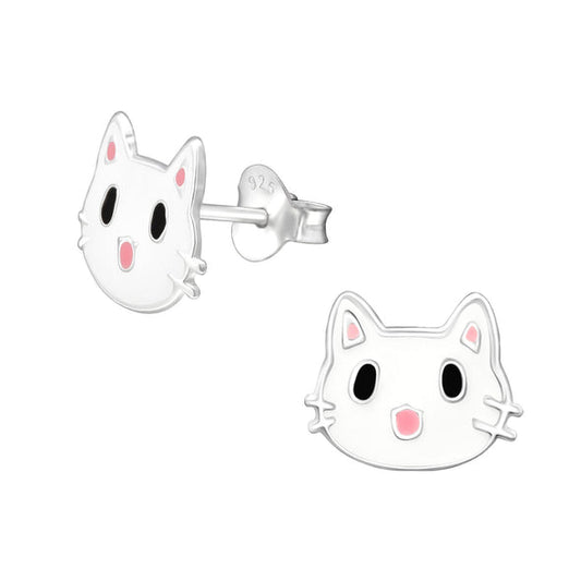 1893E Cat Stud Earrings