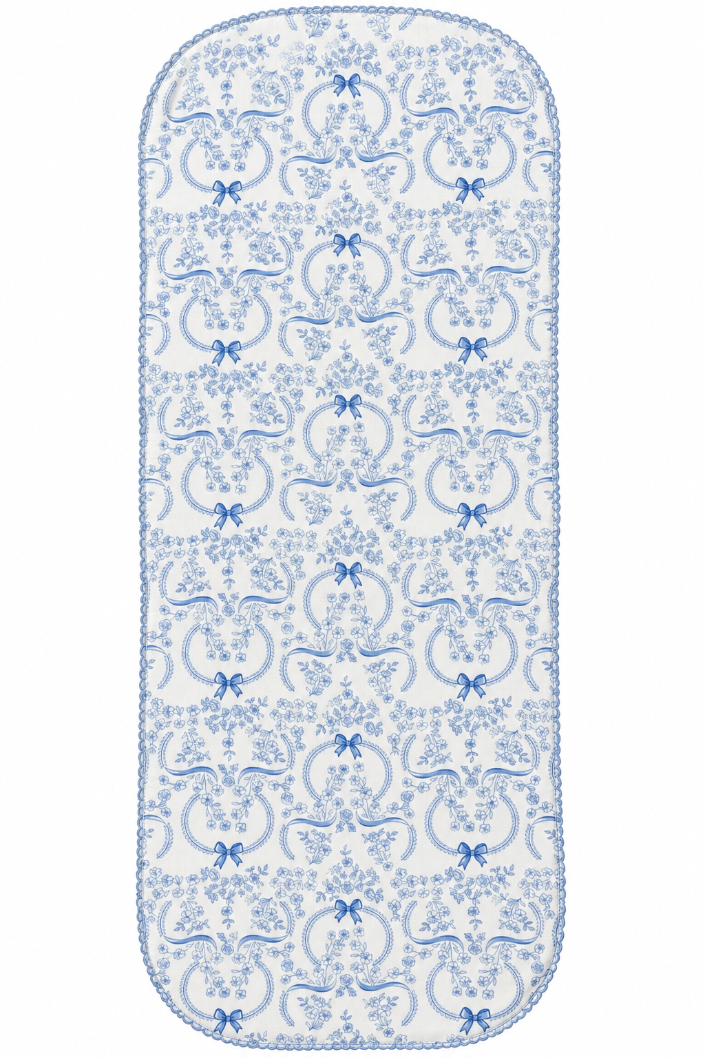 Blooming Bows Light Blue Burp Cloth