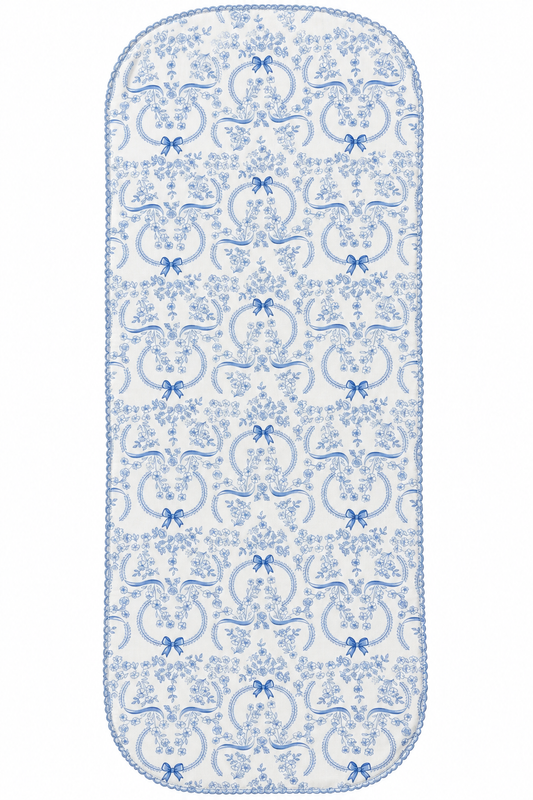 Blooming Bows Light Blue Burp Cloth