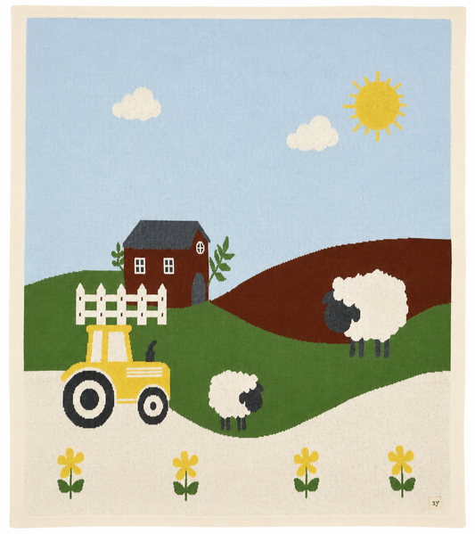 Sunny Farm Organic Knit Blanket
