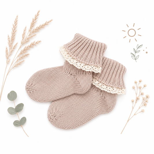 Light Pink Knit Socks