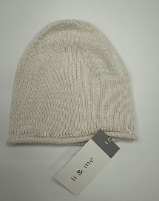 Cream Knit Hat