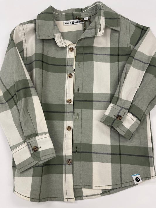 Light Army Plaid Shirt