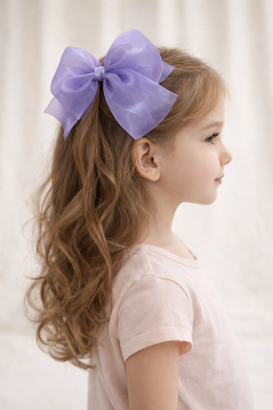 King Lt. Orchid Organza Bow