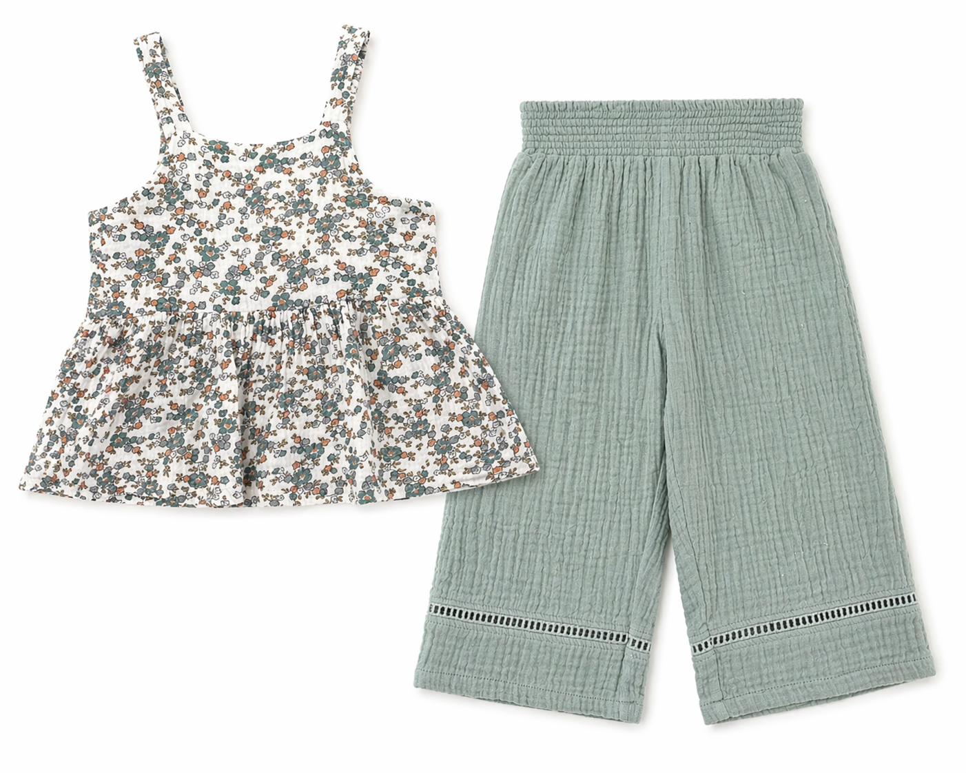 Camille Floral Peplum Tank w/ Pant