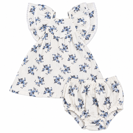 Belle Rosette Dot Dress and Bloomer