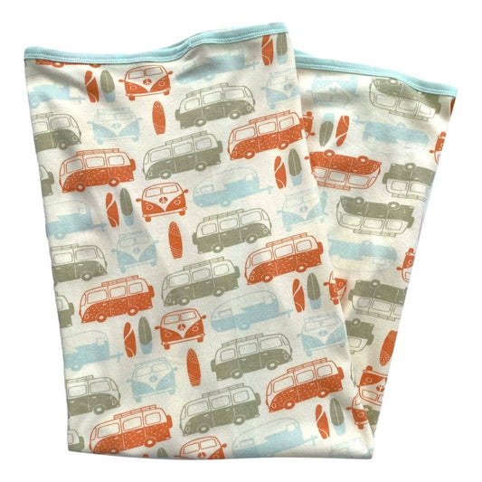 Vintage Bus Organic Blanket