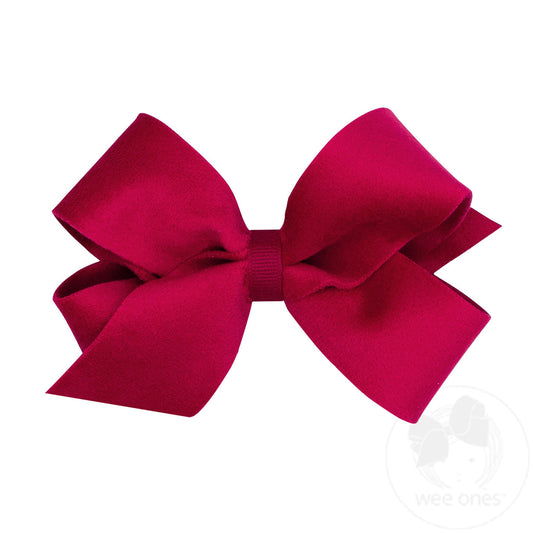 Cranberry Luxe Medium Velvet Bow