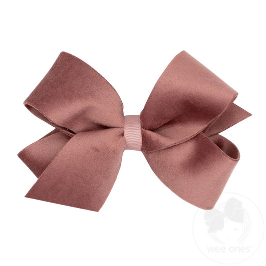 Mauve Luxe Medium Velvet Bow