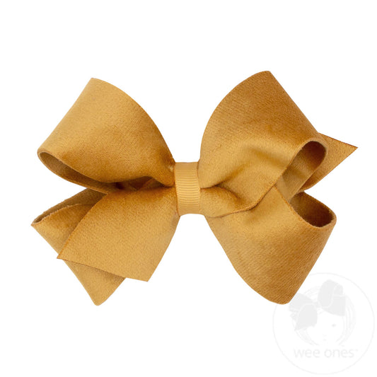 Old Gold Luxe Medium Velvet Bow