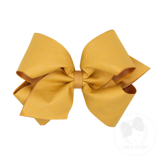 King Shimmer Gold Grosgrain Bow
