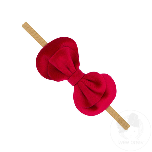 Cranberry Velvet Double Bow